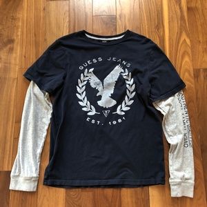 Boys Guess Blue Graphic Sweatshirt Size Large